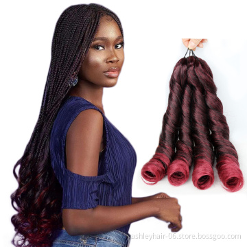 Julianna hair french curls synthetic braiding wavy attachment braid extention silky spiral curls